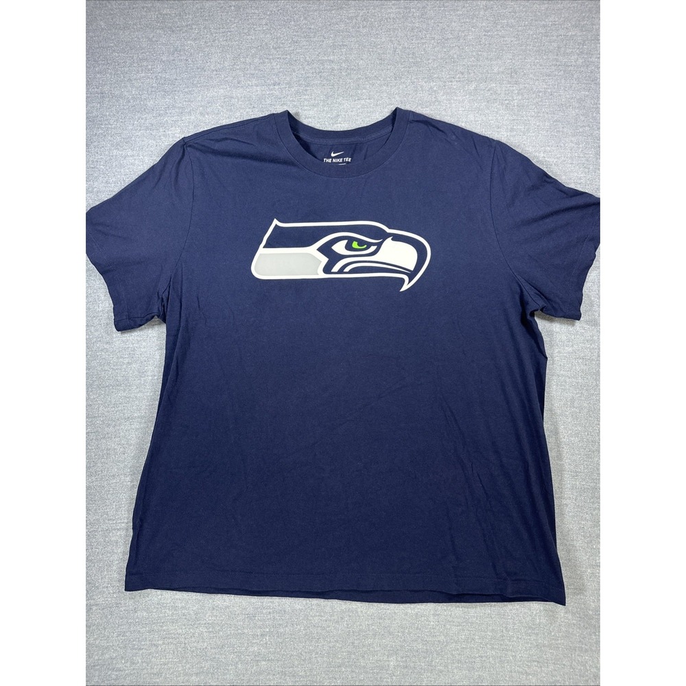 The Nike Tee NFL Seattle Seahawks Graphic Navy Blue Short Sleeve Tee XXL